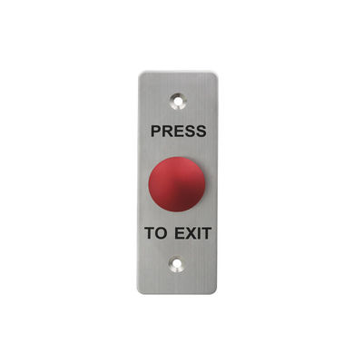 Durable 304 Stainless Steel Exit Button , Flat Mushroom Switch Push Button For Access Control