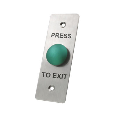 Durable 304 Stainless Steel Exit Button , Flat Mushroom Switch Push Button For Access Control