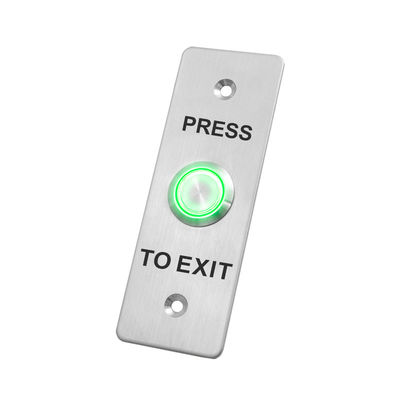 PRESS TO EXIT Screen 4 Pin Push Button Switch , 24V DC Small Momentary Push Button Switch