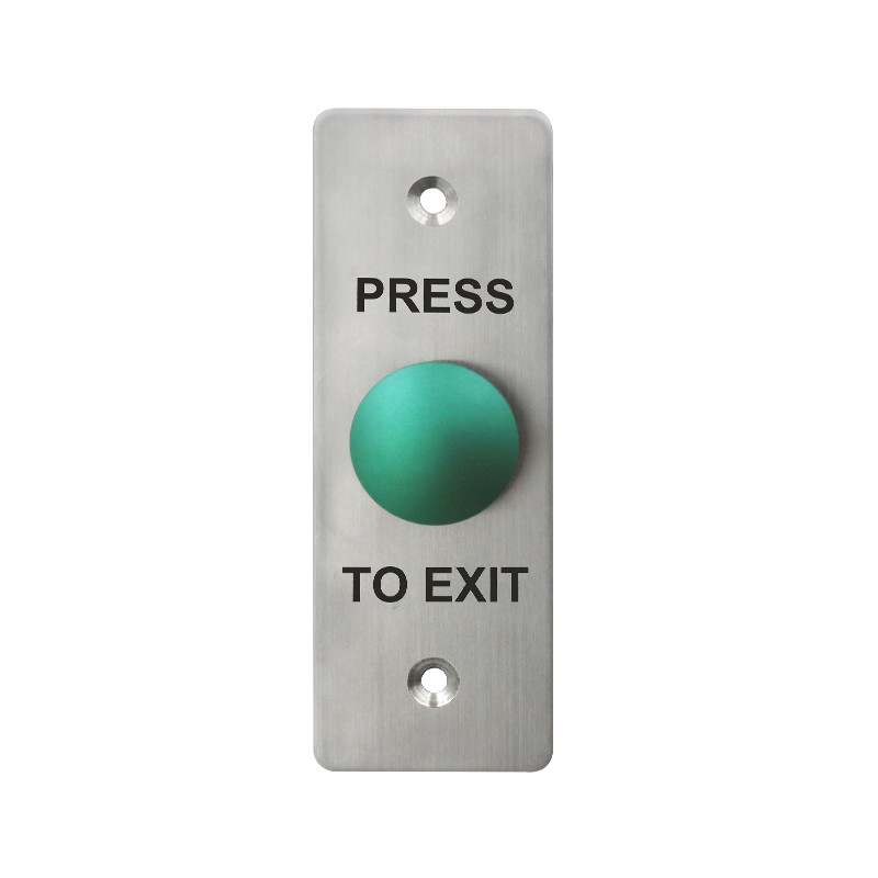 Durable 304 Stainless Steel Exit Button , Flat Mushroom Switch Push Button For Access Control