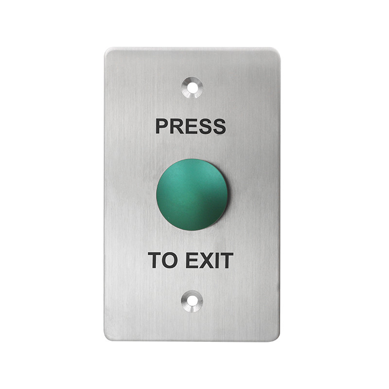 Anti - Vandal Red Or Green Door Exit Push Button Micro Switch With Fireproof Material Faceplate